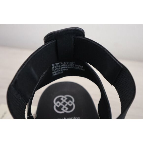 Daisy Fuentes DF215001 Women's Sz 9M Black Maya Open Toe Strappy Sandals - Picture 7 of 10